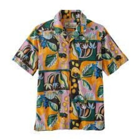 Patagonia Pataloha Men Laau Shirt XXL Extra Extra Large Tropical Collar Linen - Picture 1 of 7